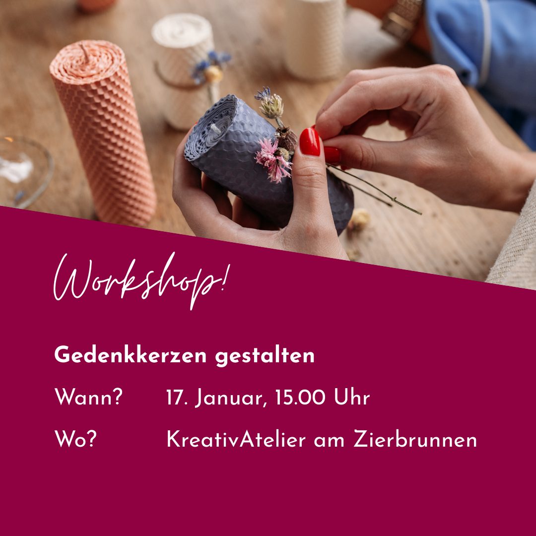 Workshop Gedenkkerzen gestalten Bestattungshaus Penseler